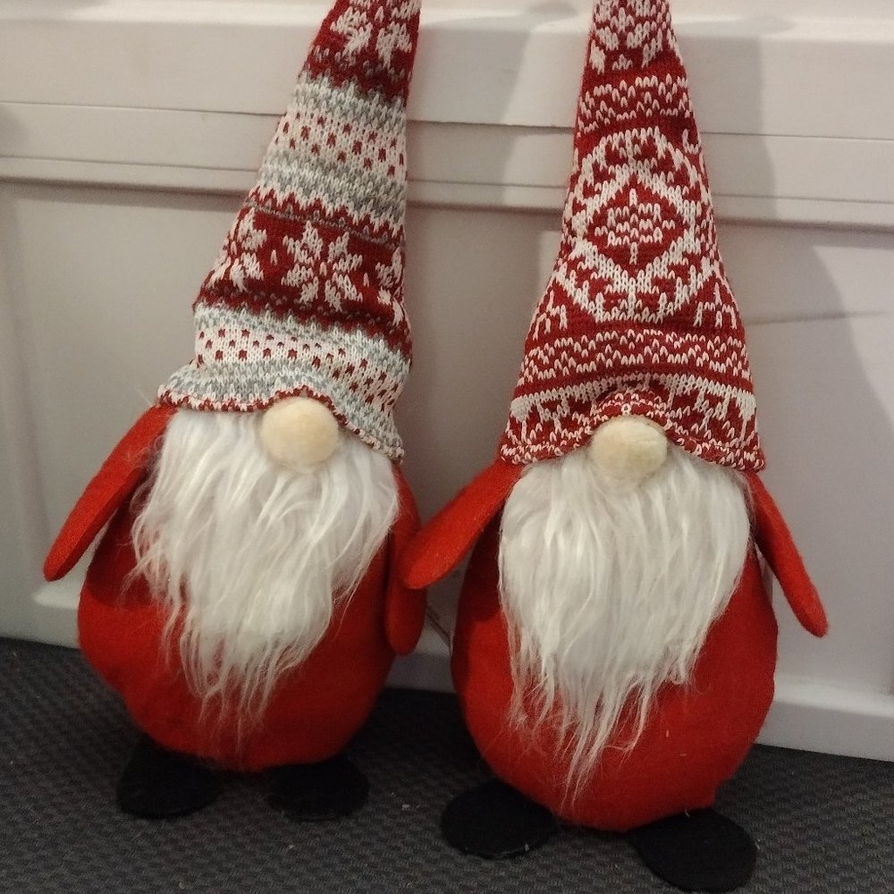LOT OF 2 - Greenbrier International 14" Plush Gnome Weighted